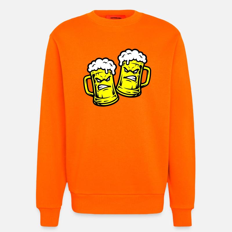 Bier Comic Bierglas - Sweatshirt - made by SPREAD  - SUNSET ORANGE