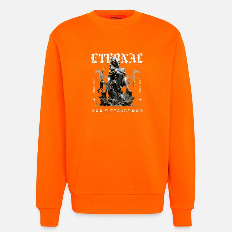 Déesse gothique de l’élégance éternelle - Sweat bio décontracté fabriqué en UE - SUNSET ORANGE