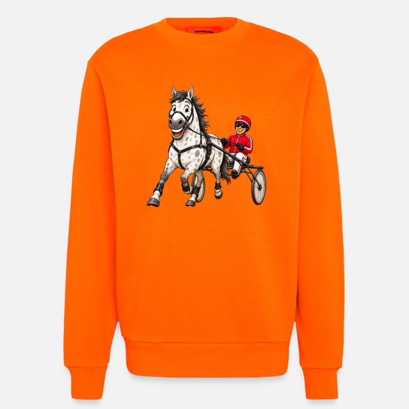 Trotter drôle - Sweat bio décontracté fabriqué en UE - SUNSET ORANGE
