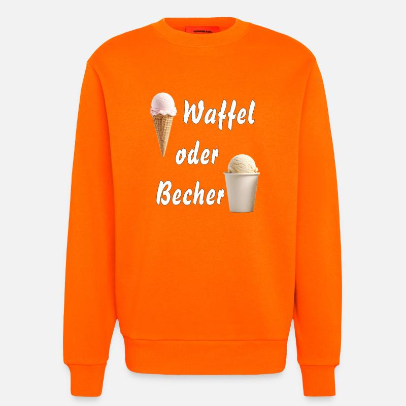 EIS WAFFEL ODER BECHER - Sweatshirt - made by SPREAD - SUNSET ORANGE