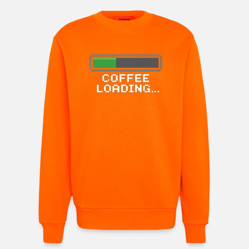 Kaffee Ladebalken Pixel - Sweatshirt - made by SPREAD  - SUNSET ORANGE