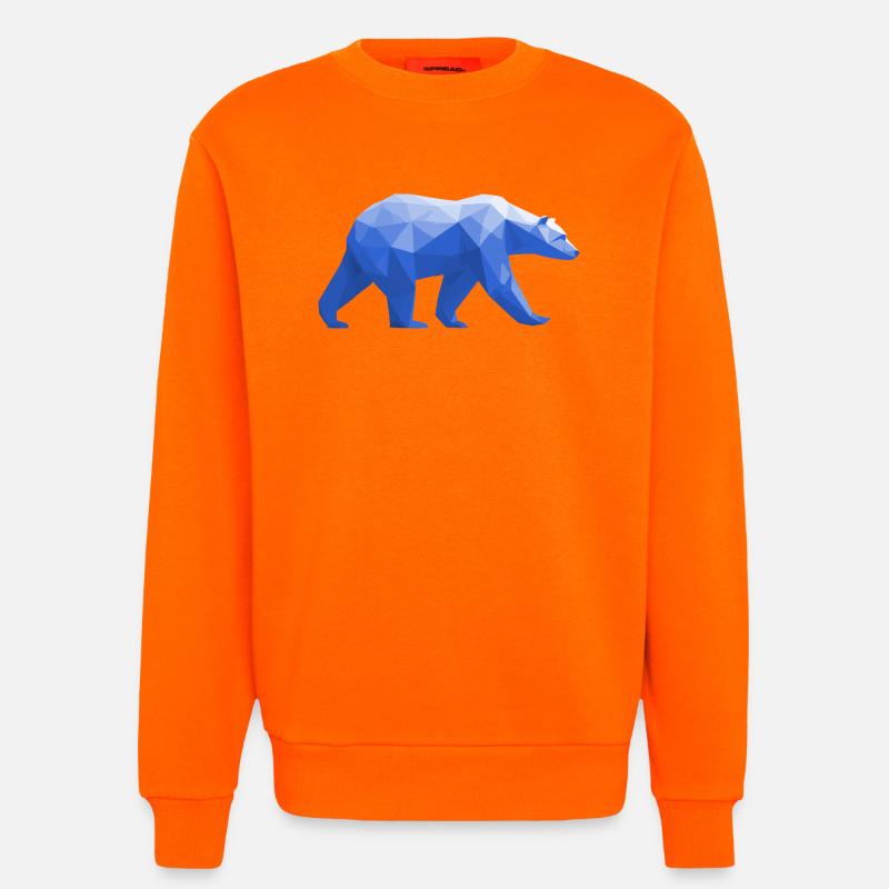 Polar Bär Polygon Eisbär Winter - Sweatshirt - made by SPREAD  - SUNSET ORANGE