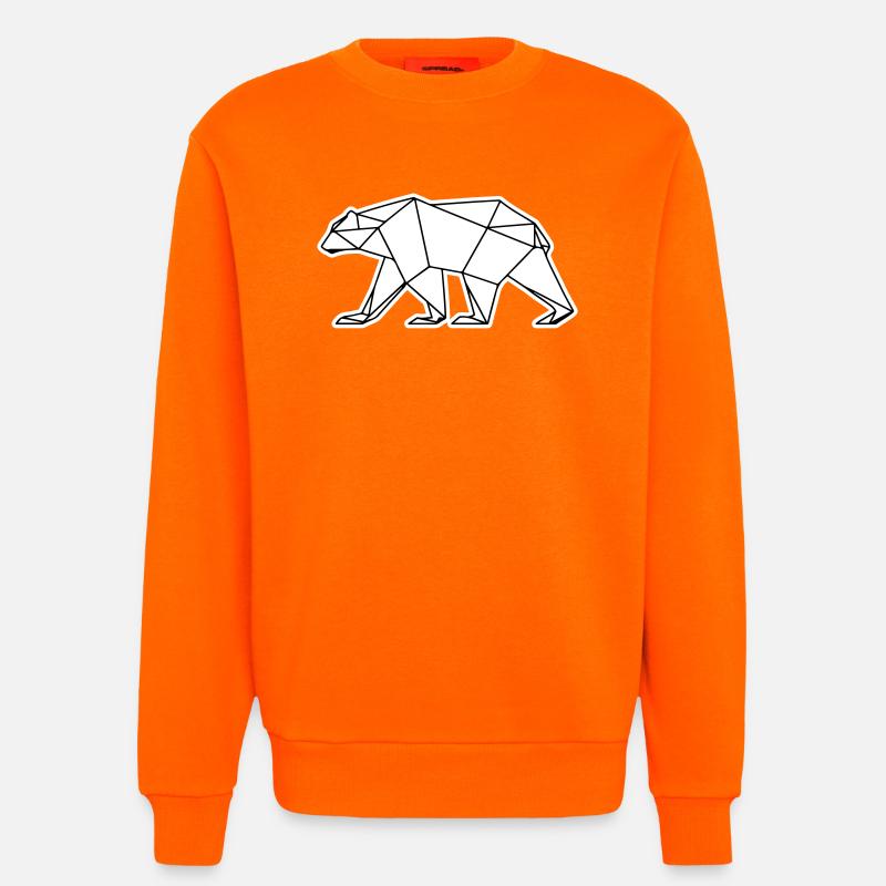 Polar Bär Polygon Eisbär Symbol - Sweatshirt - made by SPREAD  - SUNSET ORANGE