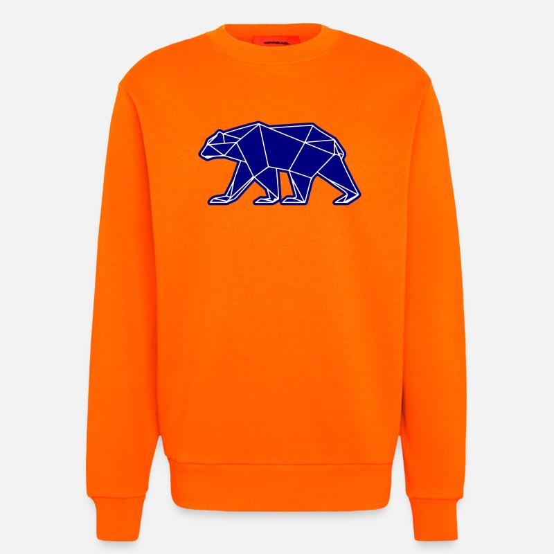 Eisbär Polar Bär Polygon Symbol - Sweatshirt - made by SPREAD  - SUNSET ORANGE