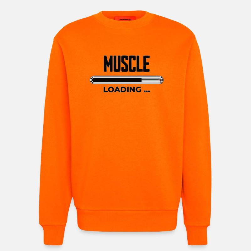 Muscle Loading Progress - Sweatshirt - made by SPREAD  - SUNSET ORANGE