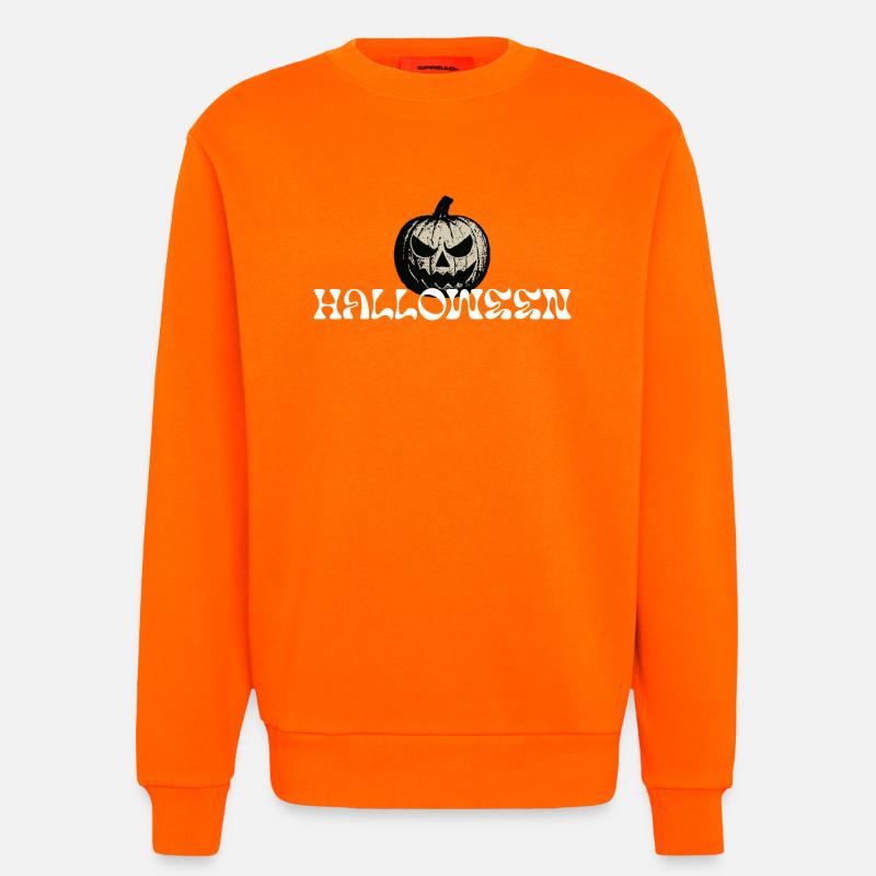 Haunted Pumpkin Halloween Textdesign - Sweatshirt - made by SPREAD - SUNSET ORANGE