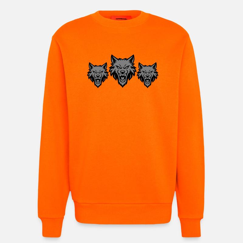 Wolf Team Pack - Sweatshirt - made by SPREAD  - SUNSET ORANGE