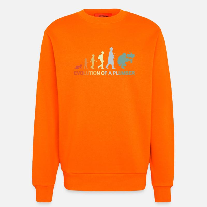 Klempner Evolution - Sweatshirt - made by SPREAD  - SUNSET ORANGE