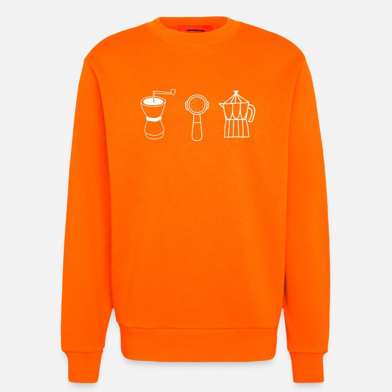 Coffee evolution - Sweatshirt - made by SPREAD  - SUNSET ORANGE