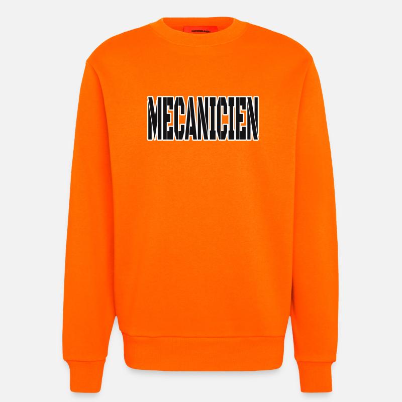 CADEAU POUR MECANICIEN - Sweat bio décontracté fabriqué en UE - SUNSET ORANGE