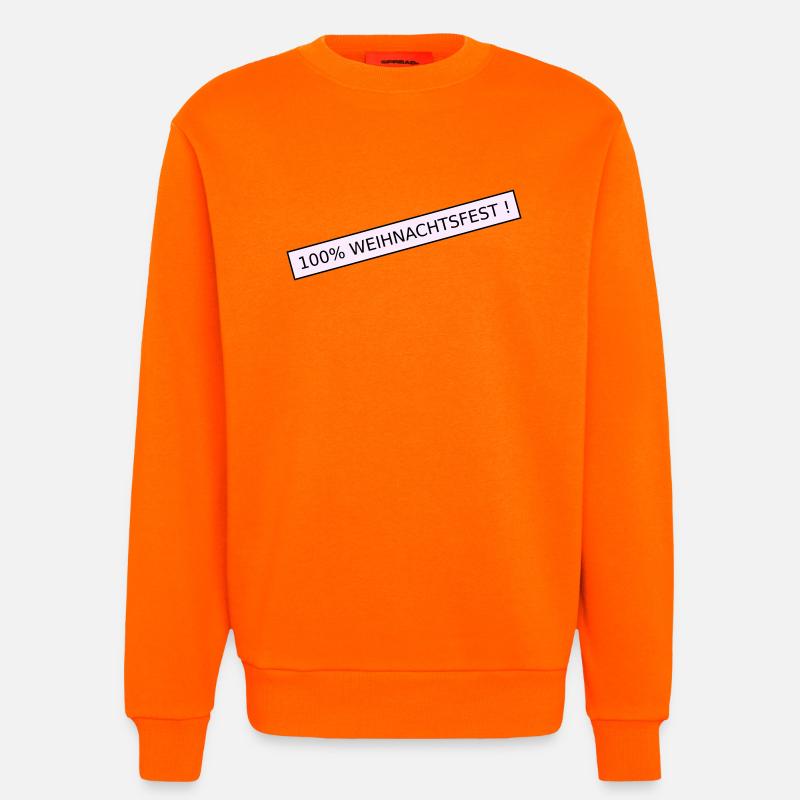 100 Prozent weihnachtsfest - Sweatshirt - made by SPREAD  - SUNSET ORANGE