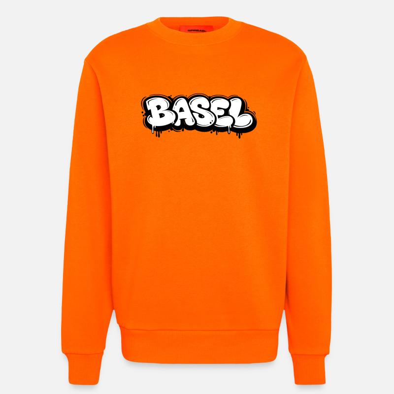 Basel Bubble Graffiti - Sweatshirt - made by SPREAD  - SUNSET ORANGE