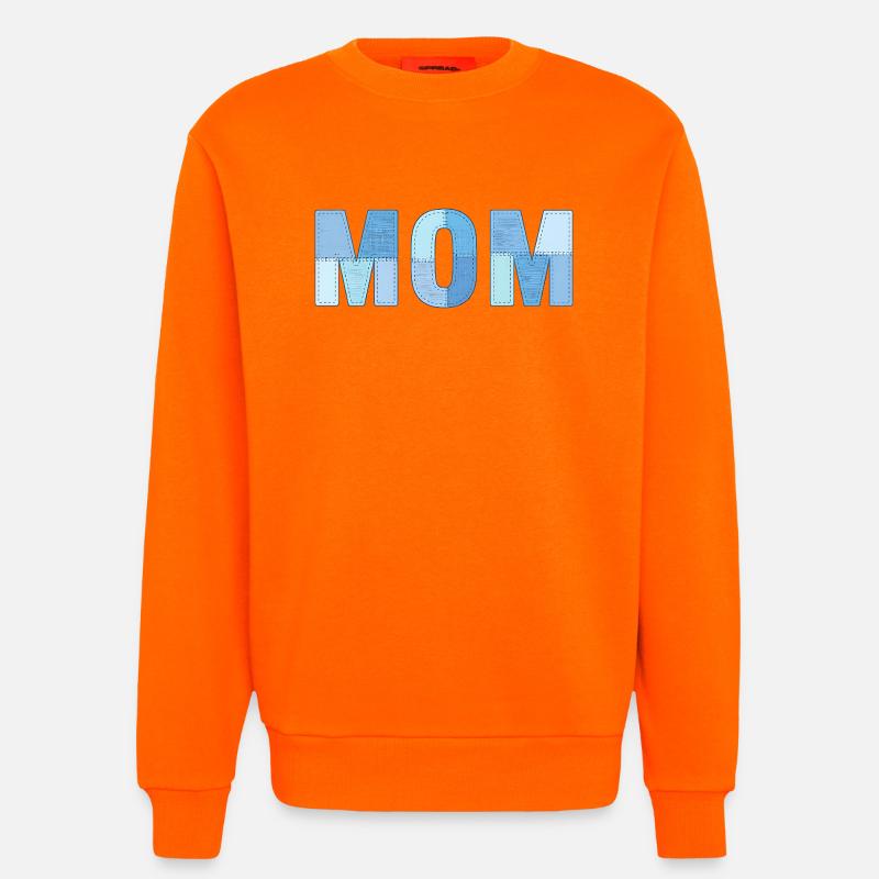 MOM Patchwork Denim Stil - Sweatshirt - made by SPREAD  - SUNSET ORANGE