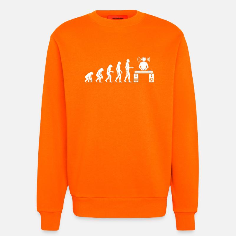 Evolution der Beats: DJ-Frontier - Sweatshirt - made by SPREAD - SUNSET ORANGE