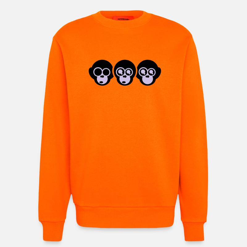 die drei affen - Sweatshirt - made by SPREAD  - SUNSET ORANGE