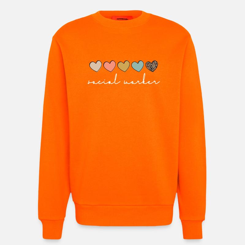 Herzliches Sozialarbeiter-Skript - Sweatshirt - made by SPREAD - SUNSET ORANGE