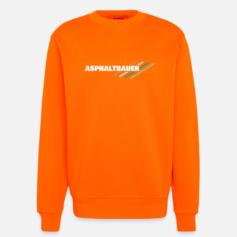 Beruf Asphaltbauer - Sweatshirt - made by SPREAD  - SUNSET ORANGE