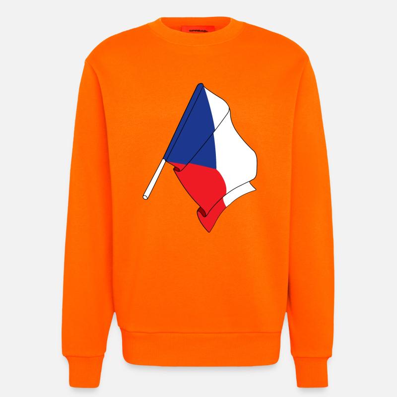 Flagge der Tschechischen Republik - Sweatshirt - made by SPREAD  - SUNSET ORANGE