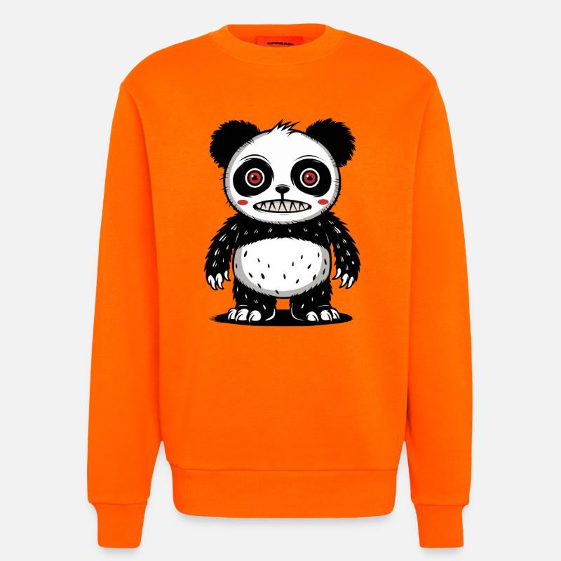 Panda bär - Sweatshirt - made by SPREAD  - SUNSET ORANGE