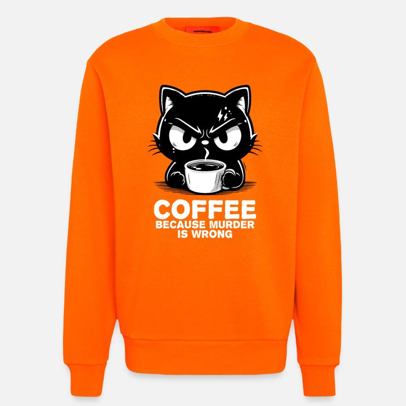 Murder is wrong (dark) - Sweatshirt - made by SPREAD  - SUNSET ORANGE