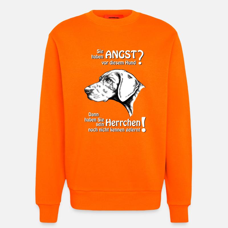 Angst vor DK? Herrchen - Sweatshirt - made by SPREAD - SUNSET ORANGE