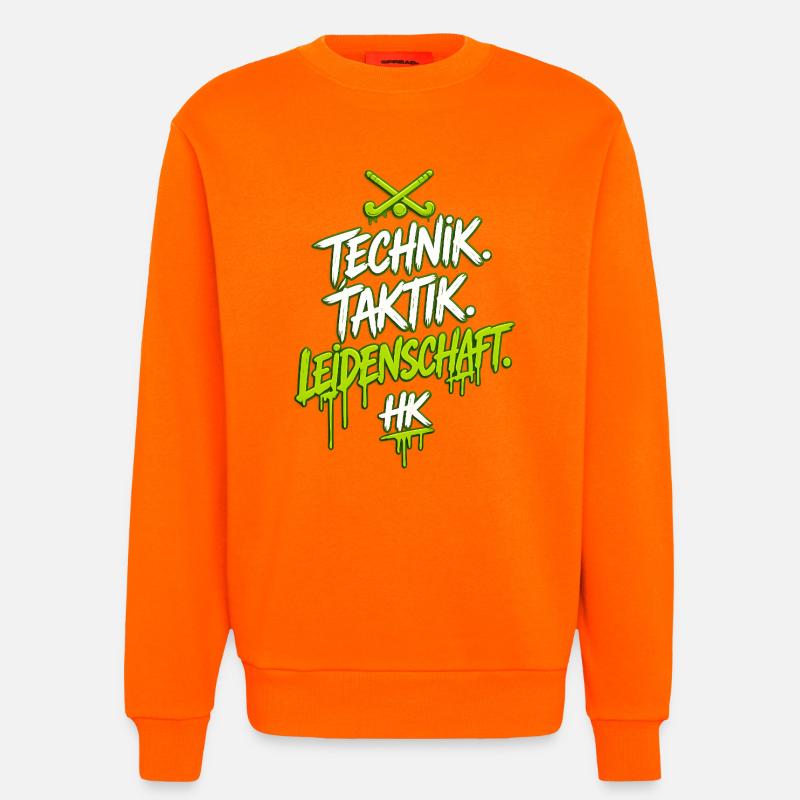 Technik. Taktik. Leidenschaft. - Sweatshirt - made by SPREAD  - SUNSET ORANGE