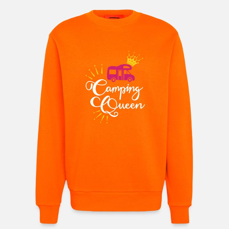 Camping camping-car rose - Sweat bio décontracté fabriqué en UE - SUNSET ORANGE
