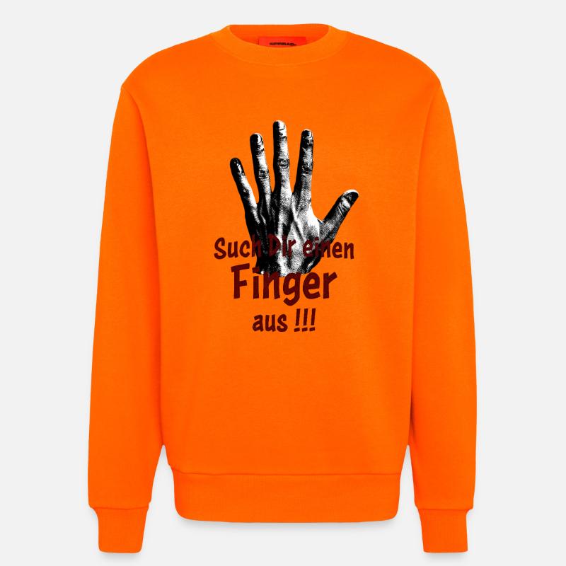 Such Dir einen Finger aus!!! - Sweatshirt - made by SPREAD  - SUNSET ORANGE