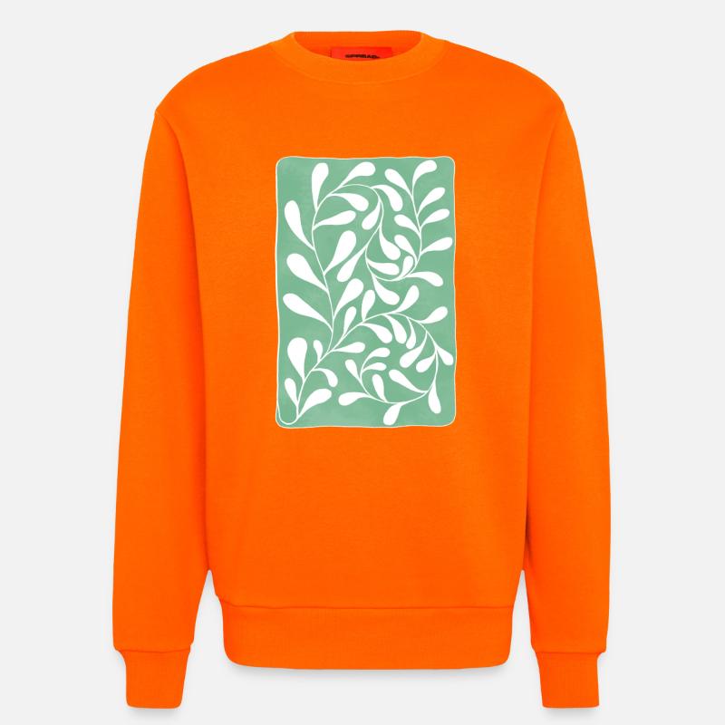 Eukalyptusblätter - Sweatshirt - made by SPREAD  - SUNSET ORANGE