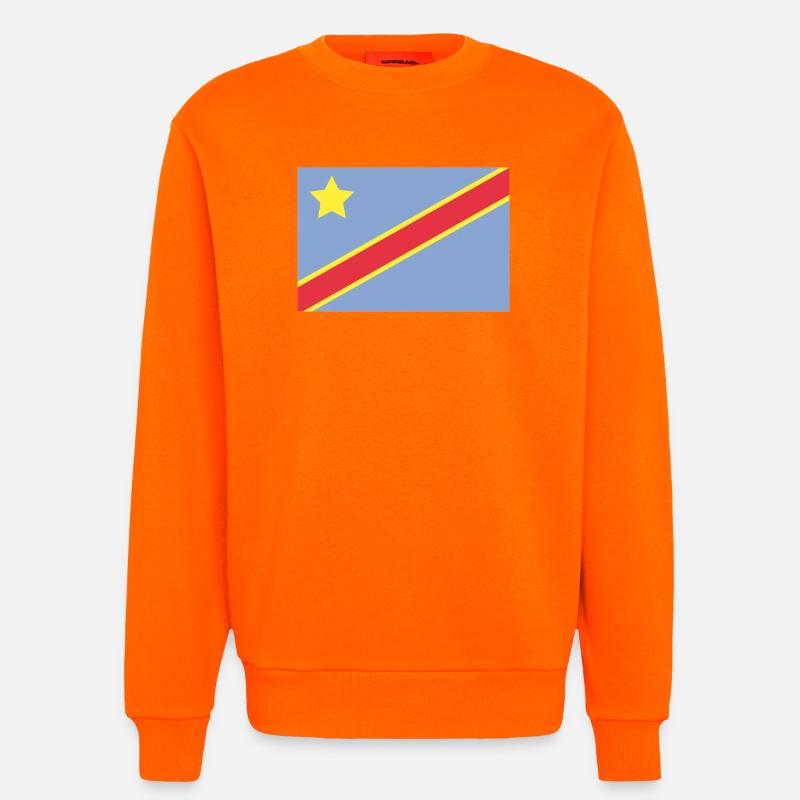 Congo flag - Sweatshirt - made by SPREAD - SUNSET ORANGE