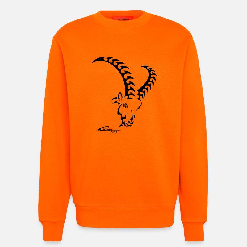 Sternzeichen Steinbock - Sweatshirt - made by SPREAD - SUNSET ORANGE