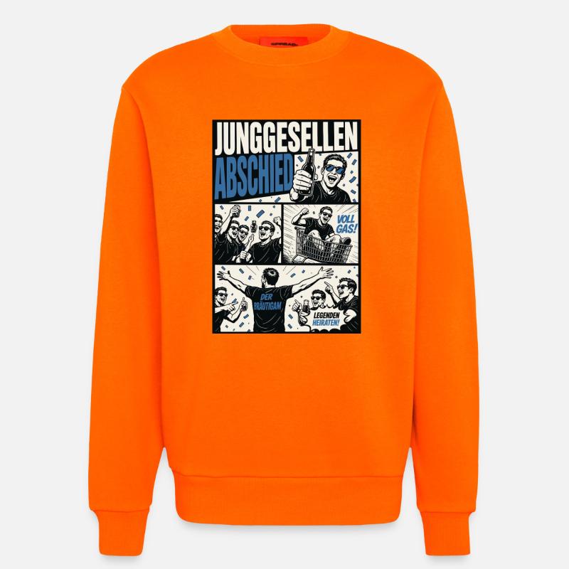 Junggesellenabschied Comic - Sweatshirt - made by SPREAD  - SUNSET ORANGE