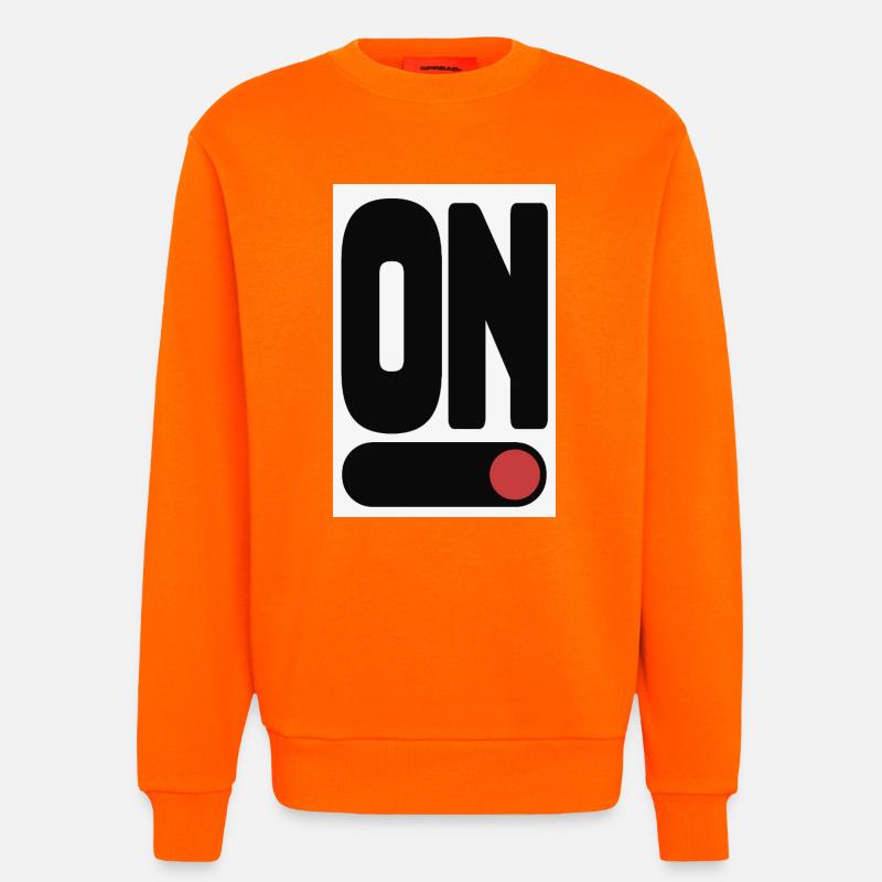 Affiche ON Statement Minimal Design - Sweat bio décontracté fabriqué en UE - SUNSET ORANGE