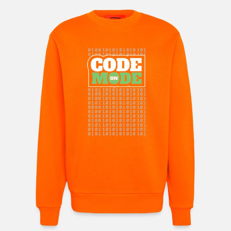 Codemodus An – Programmierung von Softwareentwickler Programmierer - Sweatshirt - made by SPREAD  - SUNSET ORANGE