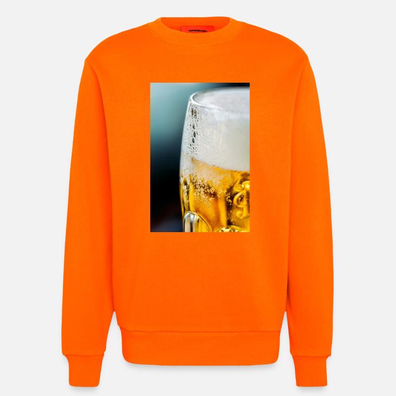 Lichtgold Bierglas Muster - Sweatshirt - made by SPREAD - SUNSET ORANGE