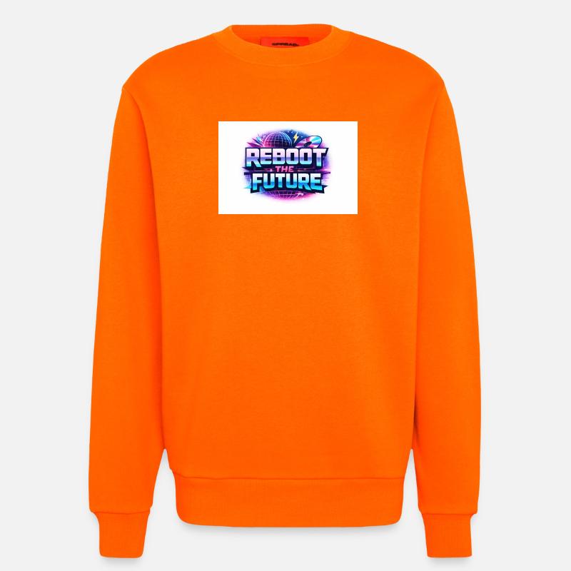 Reboot the Future Neon - Sweatshirt - made by SPREAD - SUNSET ORANGE