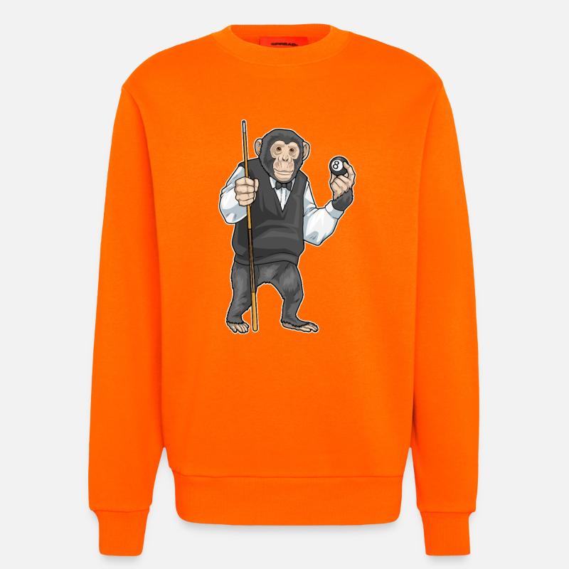 Affe Billiard Queue Sport - Sweatshirt - made by SPREAD  - SUNSET ORANGE