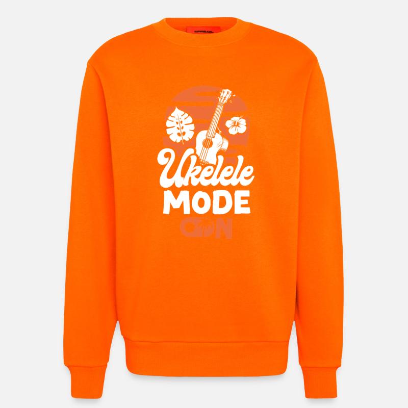 Hawaiian Ukulele Uke Ukulele Mode - Sweatshirt - made by SPREAD  - SUNSET ORANGE