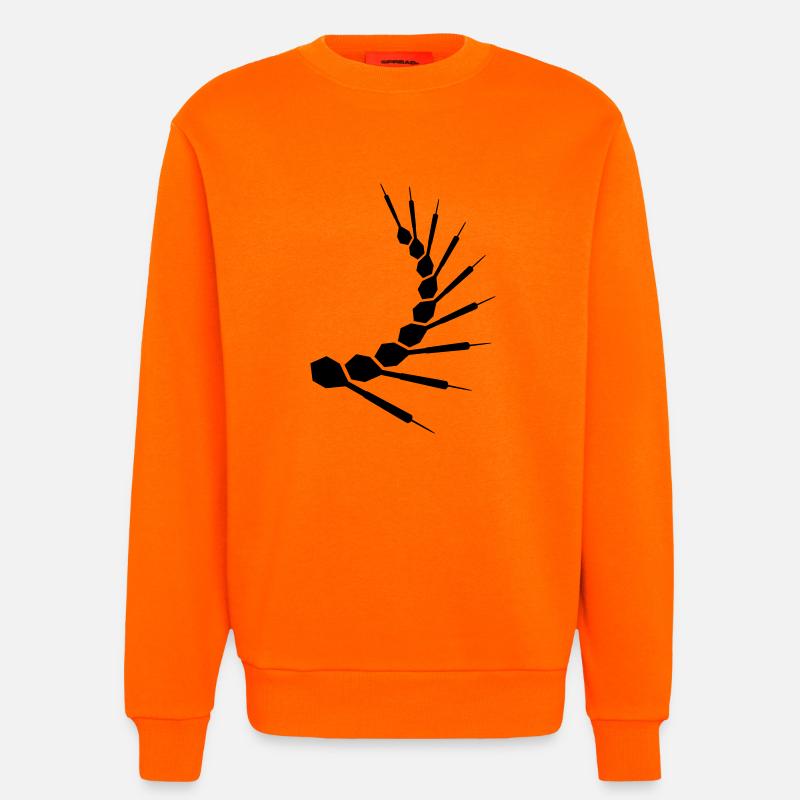Dart Pattern - Sweat bio décontracté fabriqué en UE - SUNSET ORANGE