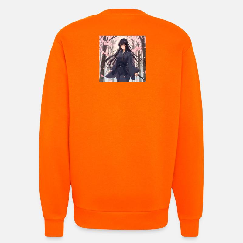 Sakura Shadow Samurai - Sweatshirt - made by SPREAD  - SUNSET ORANGE