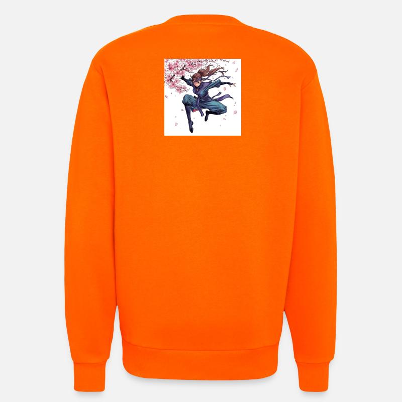 Cherry Blossom Warrior Style - Sweatshirt - made by SPREAD - SUNSET ORANGE