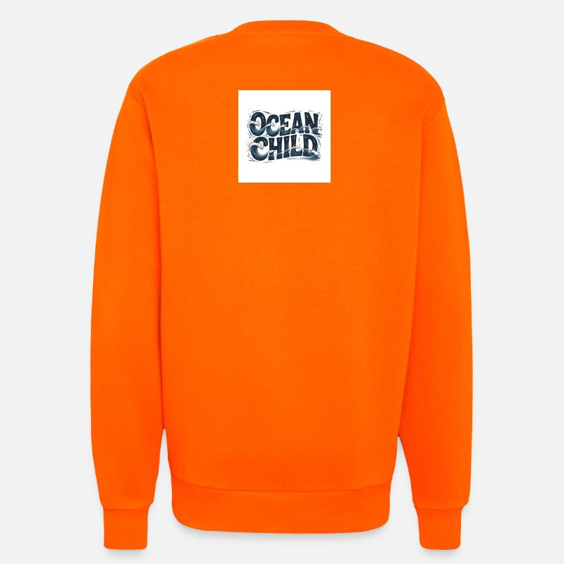 Ocean Child Wave Art - Sweatshirt - made by SPREAD  - SUNSET ORANGE