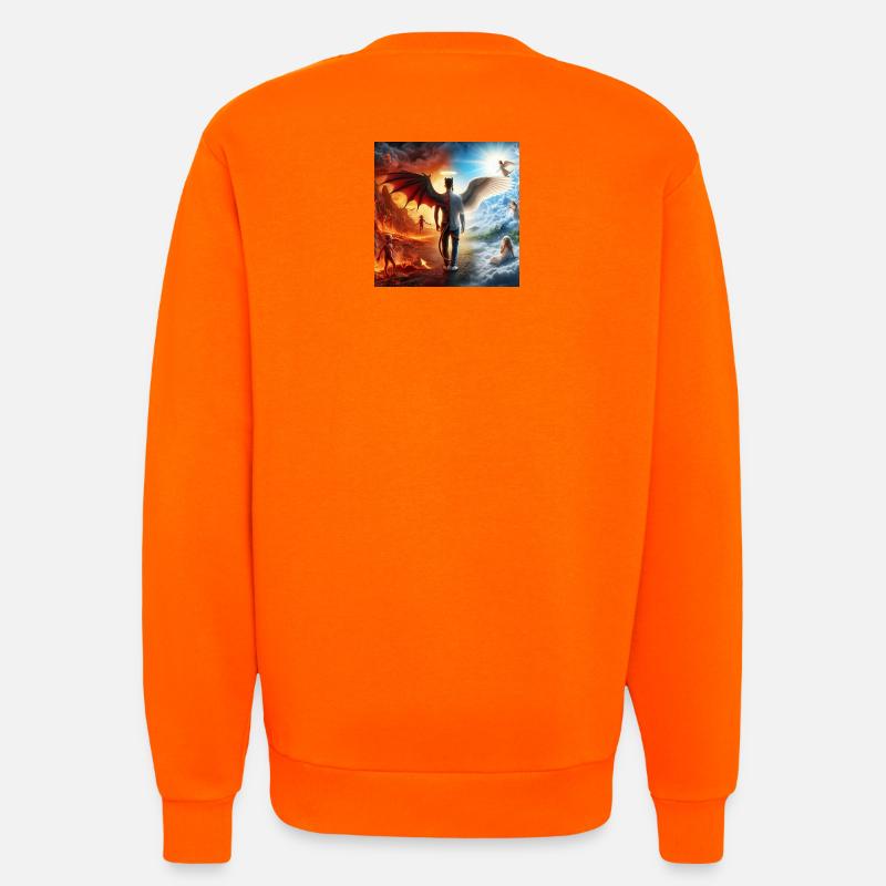 Himmlisches und Infernales Gleichgewicht - Sweatshirt - made by SPREAD - SUNSET ORANGE