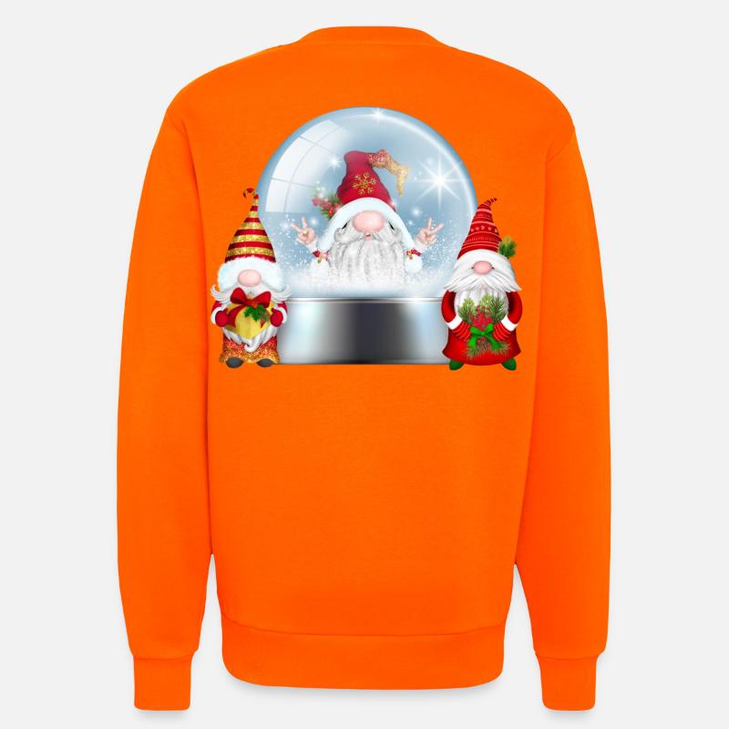 Schneekugel Santa Gnomes Jubel - Sweatshirt - made by SPREAD  - SUNSET ORANGE