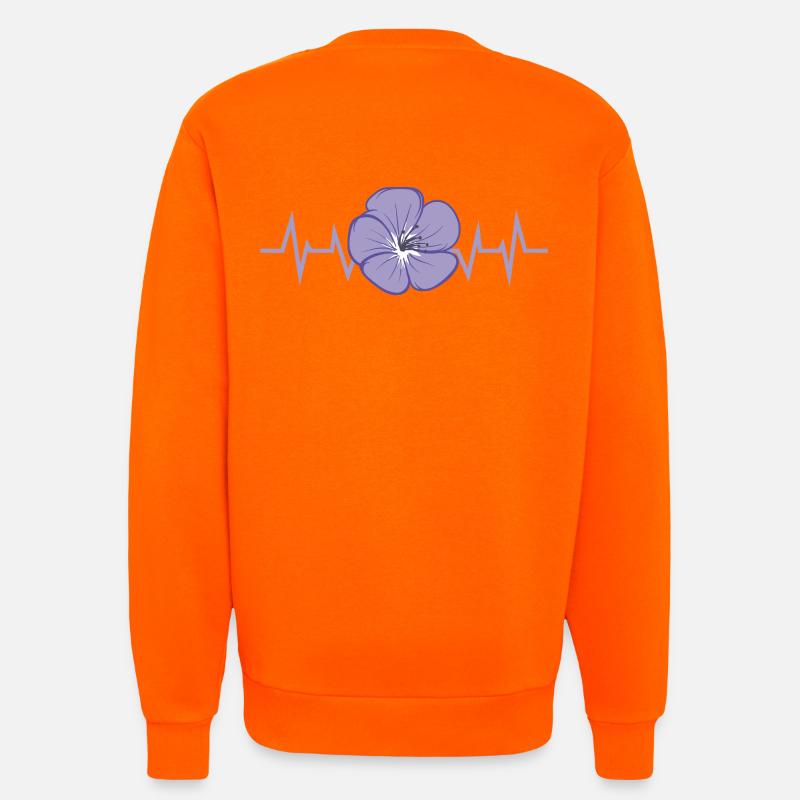 Lila Blumen Blütenblatt - Sweatshirt - made by SPREAD  - SUNSET ORANGE