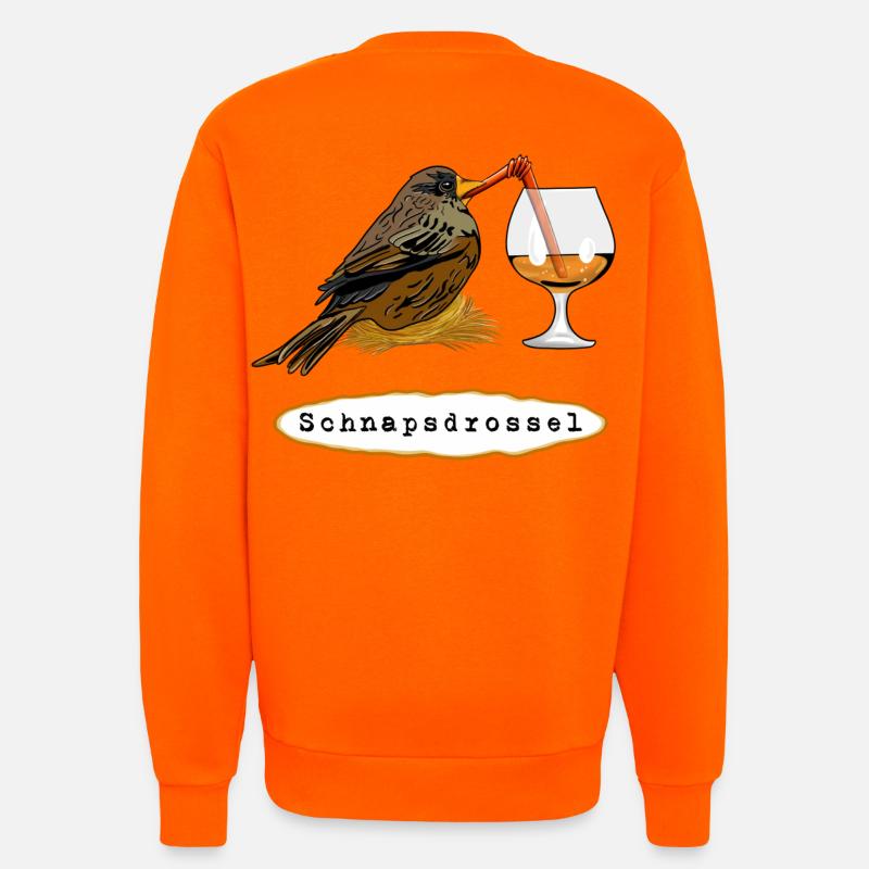 Stößchen! Schnapsdrossel - Sweatshirt - made by SPREAD  - SUNSET ORANGE