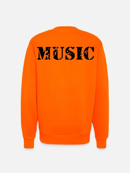 music as a stamp print design - Sweatshirt - made by SPREAD  - SUNSET ORANGE