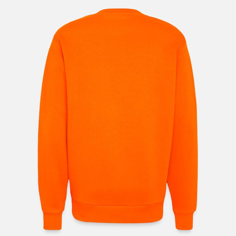 Dunkle Minimaltext-Typografie - Sweatshirt - made by SPREAD  - SUNSET ORANGE