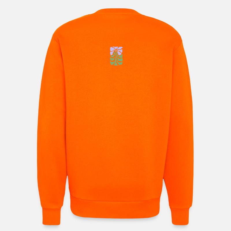 Blumengrafik - Sweatshirt - made by SPREAD - SUNSET ORANGE