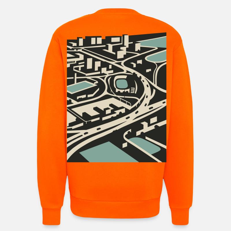 Stadtplan - Sweatshirt - made by SPREAD  - SUNSET ORANGE